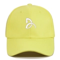 Neon yellow embroidered cotton baseball cap with breathable six-panel sports design - Adjustable / Light Yellow
