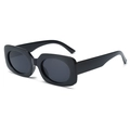 Gafas de sol retro negras con montura cuadrada y lentes oscuras para un estilo actual - Montura Negra Lente Gris