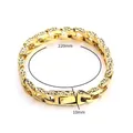 Bracelet vintage pour hommes en alliage doré avec motifs gravés, longueur 220 mm - Doré