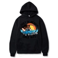 Gulf of Mexico since 1672 black long sleeve hoodie with vintage sunset graphic print - S / Black