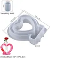 Moule en silicone en forme de cœur avec accessoire pour la création de vases en résine - Moule de Vase de Coeur