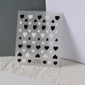 Autocollants nail art 5D en relief avec motifs de cœurs noirs et blancs TS-017 - Cœur Noir et Blanc (TS-017)