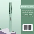 Stylo plume vert Morandi avec poignée ergonomique, plume EF et 10 cartouches noires - Vert Morandi (Comprend 10 Cartouches)