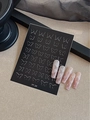 Halloween butterfly nail sticker YT 23 with white silhouettes on gradient pink nails - Butterfly Style (YT23)