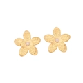 Boucles d'oreilles fleur à cinq pétales dorées avec une perle centrale élégante - Style Fleur à 5 Pétales et Perle (2#)