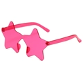 Gafas de sol sin montura con forma de estrella para niños en color rosa transparente - Rosa Rojo