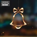 Christmas LED bell-shaped hanging light, 19x15cm warm white decorative window lamp - Style with Bells