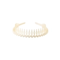 Creamy white wavy headband with non-slip teeth for secure hair styling - 174 Wave Style / Creamy White