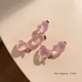 Set of 5 Y2K pink marble resin heart hair clips for girls featuring dopamine star style - Small Heart Clips (Set of 5)