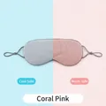 Antifaz para dormir rosa coral de doble cara con efectos de frío y calor suaves - Rosa Coral (Doble Cara)