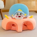 Siège d'apprentissage en peluche rose et bleu avec personnage de dessin animé mignon - Housse Uniquement (Sans Remplissage) / Poisson-globe