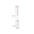 304 stainless steel fork with a cute white cat paw handle and product dimensions - 410 Pink Cat Claw Fork
