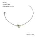 Bracciale unicorno in acciaio inossidabile argento con ritaglio a cuore e chiusura a moschettone - Bracciale Unicorno Cavo (ZYS093)