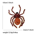 Spilla a ragno vintage con strass rossi e arancioni, misura 4,9cm per 3,6cm - Rosso