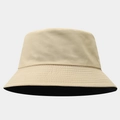 Minimalist quick-dry bucket hat in beige with black lining and reinforced stitched brim - Light Khaki