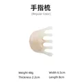 Milk tea marble resin hair claw massager comb with curved teeth, weight 48g, size 8x6.5cm - Finger Comb / Regular Color (Marble)
