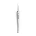 Silver curved tip stainless steel acne tweezer for high precision blackhead removal - No.5 Slanted Tweezer (Bulk)