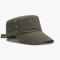 Army green lightweight breathable flat top military cap with side metal eyelets for men - Adjustable / Army Green(25M001)