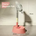 Adjustable vertical pet water dispenser in cherry pink for dogs and cats - Pink / Pink