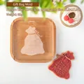 Gift bag shaped acrylic fondant mold with Merry Christmas text for DIY baking - Gift Bag Embosser