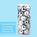 Lot de 24 boules de Noël argentées 4cm de diamètre en finitions mate et brillante - 4cm (Ensemble de 24) / Argent