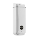 White smart aroma diffuser with silver trim and AROMA text in minimalist design - Swedish White + Essential Oil