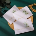 Eleganti biglietti di ringraziamento acquerello con scritte in oro e foglie botaniche - 566 Stile