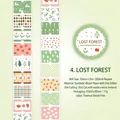Nastro adesivo decorativo foresta con motivi coniglietto e finitura sabbia lucida - Foresta Perduta