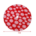 Jupe de sapin de Noël rouge avec flocons blancs et diamètre de 90 cm pour décor - 90cm / Rouge