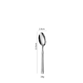 Golden Roman pillar style stainless steel spoon with vertical textured handle, size 13.9cm - Small Spoon / Silver