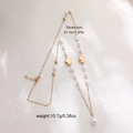 Dettaglio della collana lunga in oro 14K con perle con misure 79cm e peso di 10,7g - Collana di Perle Lunga (4014)
