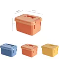 Boîte de rangement en plastique multicolore avec poignée, taille 20,5x14x12,5 cm - Petite Boîte de Rangement de Haute Qualité