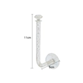 L-shaped acrylic wall hook with gold glitter and diamond head for headband storage - Long Style (L-Shape)