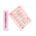 Caja rosa de 30 uñas postizas de color sólido con un diseño stiletto minimalista - Estilo Almendra Rosa Nude Espejo (GD11)