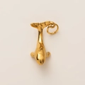Golden whale tail pendant made of 18K gold-plated stainless steel for DIY jewelry - Gold Whale Tail