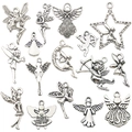 32pcs assorted antique silver angel cupid charms for DIY jewelry and necklace making - Mixed 32Pcs Angel Charms-SN259