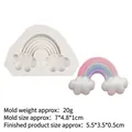 DIY large rainbow and cloud silicone mold for resin jewelry stand and accessories - Small / Gray
