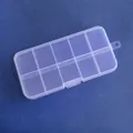 Compact 10-compartment frosted PP plastic storage box with secure snap lid and hanging hole - One-piece Lock Fixed 10 Compartments/12.8x6.5x2.2cm