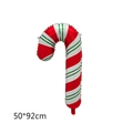 Ballon de Noël en forme de canne à sucre rayée rouge et blanc, taille 50x92cm pour déco - Bonbons de Noël