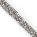 Strand of 3mm dark grey faceted crystal glass rondelle beads for DIY jewelry making - 3mm (Approx 120pcs) / Light Gray
