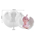 3D Engel Silikonform für DIY Kerzen und Seifen mit präzisen Maßen von 104x83mm - Nr. 1 Engel Anne