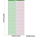 Pink and green laser foil fringe curtain for party backdrop, 1x2m decorative tinsel - Green Pink Hat Crown Spliced Style