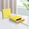 Yellow square PE film floating jewelry box with pull-out drawer and ring display - 11*11*2cm / Yellow