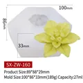Floral silicone candle mold for DIY flower soaps and resin crafts with measurements - Floral ZW-160
