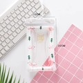 Luminous white waterproof phone pouch with pink flamingo print and dual locking clips - Air Cushion Style / White Bird Flamingo