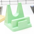 Multifunctional light green plastic kitchen organizer stand for pot lids and spoons - Nordic Green