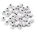 12mm weiße Acrylperlen im Sportball-Design für DIY Armbänder und Bastelarbeiten - Weiß Basketball Muster - 11mm - 50Stk