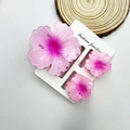 Pink marble plumeria hair claw clip set with one large and two small floral clips - Cabbage-shaped Gradient Pink Set (with Card)