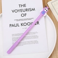Cute purple cartoon bee gel pen with creative 3D wings for students and office use - Purple Bee