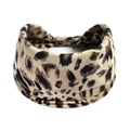 Böhmisches Yoga-Sport-Stirnband mit Leopardenmuster aus weichem Stretch-Baumwollstoff - Braun Leopardenmuster (#140)